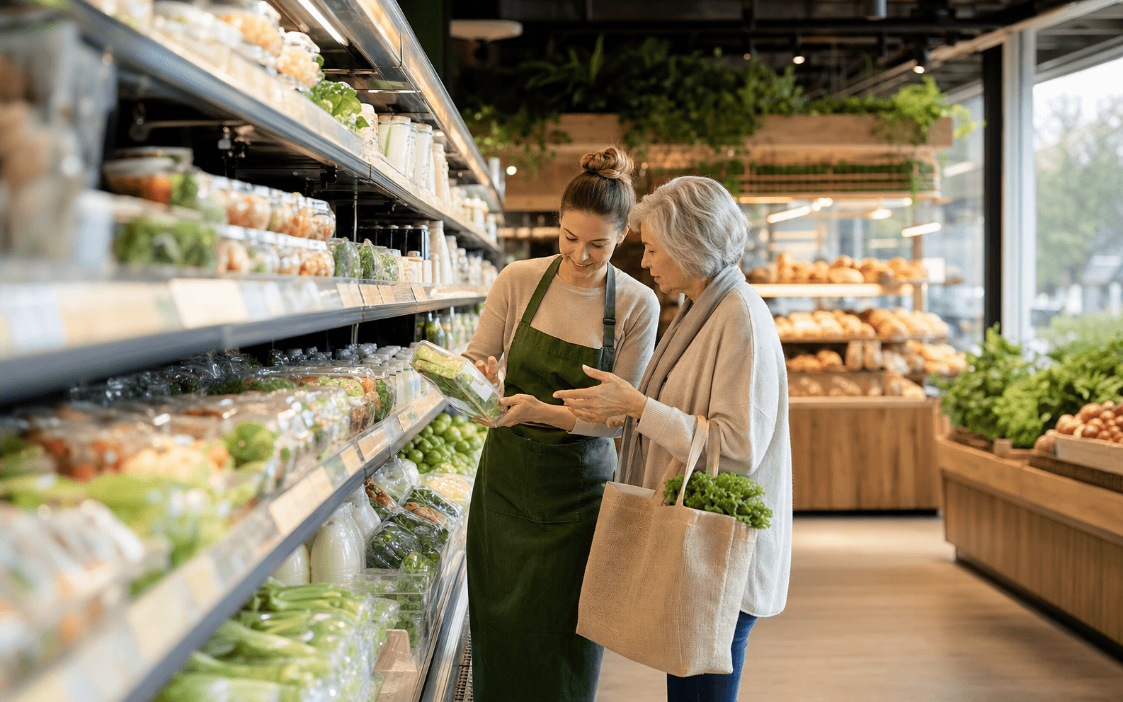 Gastrohub care and service in a fresh food store