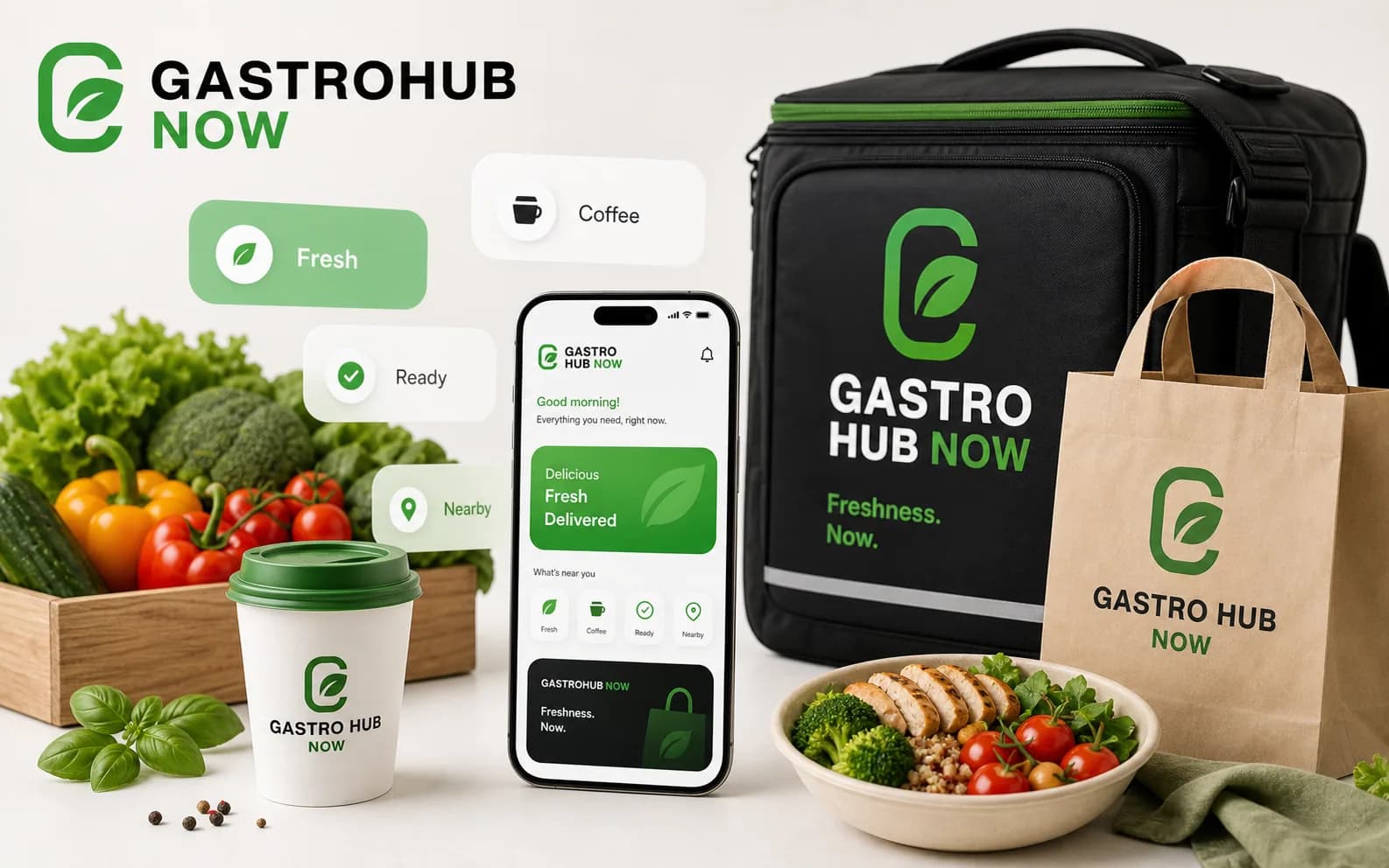 Gastrohub NOW app for grocery delivery, fresh food and ready meals