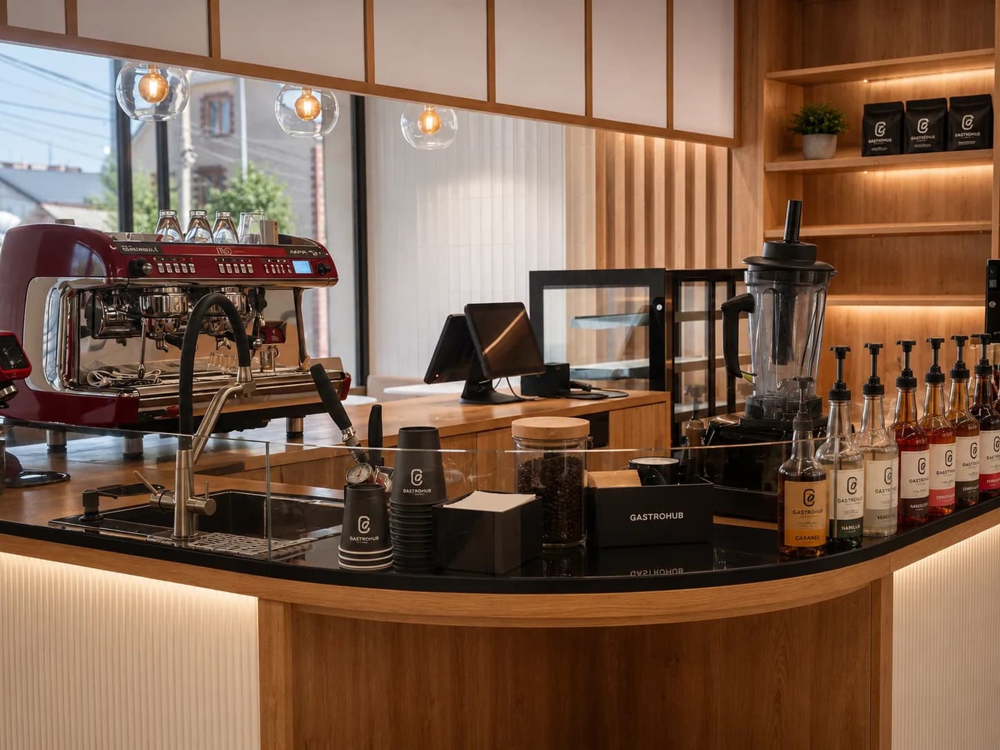 Gastrohub coffee bar inside a location
