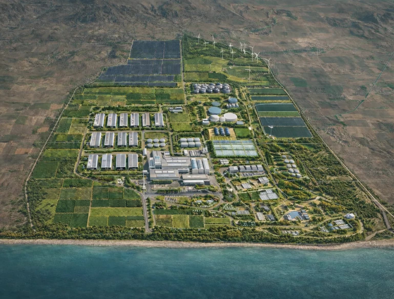 Aerial view of the Daria Agro Valley site masterplan